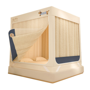 红豆冬季保暖蚊帐家用卧室加厚床上帐篷挡风加绒儿童防摔蚊帐床帘