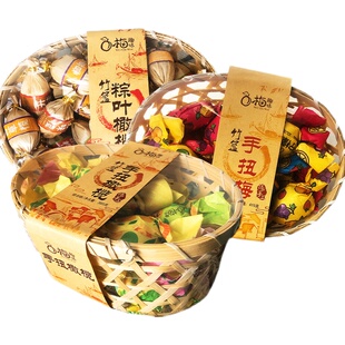 梅趣味竹篮手扭梅粽叶橄榄盒装节日礼品手信特产蜜饯果脯休闲零食