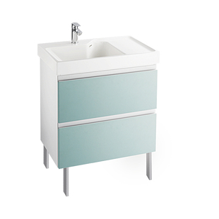 科勒70cm浅蓝亚光浴室柜现代简约落地式洗手洗脸盆柜洗漱台30408T