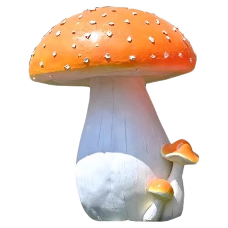 户外创意仿真大蘑菇玻璃钢雕塑