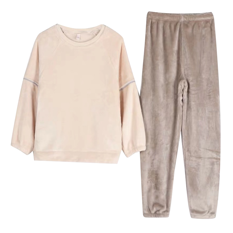 【多色可选】珊瑚绒睡衣女秋冬季加绒加厚女士家居服法兰绒套装
