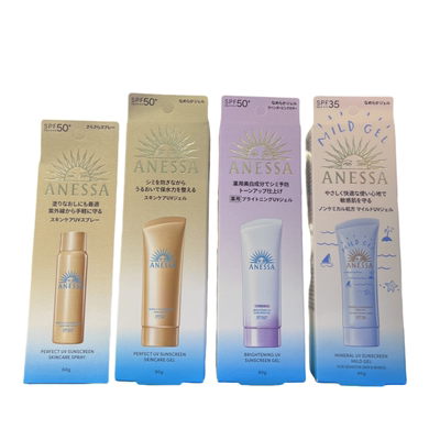 香港购 日本安耐晒安热沙金瓶防晒霜脸部专用防水防黑沙滩90g妆前