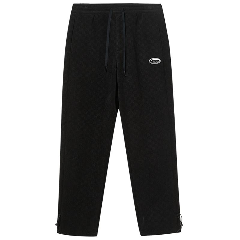 美特斯邦威休闲裤男秋冬宽松街头加绒舒适流行可调节灯芯绒长裤