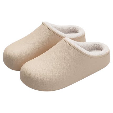 厚底棉拖女士冬季新款家居加绒保暖防水防滑情侣勃肯棉鞋男可外穿