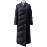 澄渔高定【如意海棠】新中式提花刺绣双面两穿白鹅绒羽绒服外套