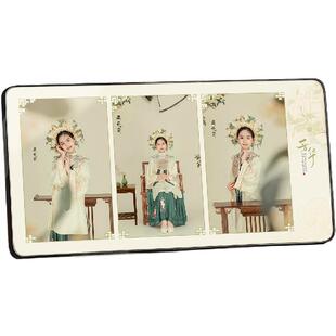 古风中式汉服簪花写真定制儿童成人相册洗照片做成水晶相框摆台