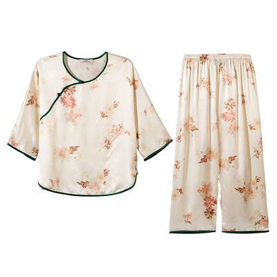 家居服真丝睡衣衣本真锦中国风女