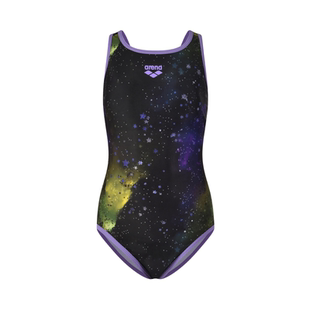 arena阿瑞娜2026新品图案系列女童儿童星空舒适连体无袖三角泳衣