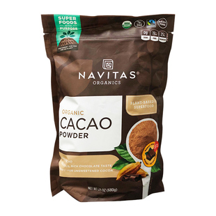进口Navitas生可可粉Cacao未碱化0添加糖无麸质生酮饮食冲饮烘焙