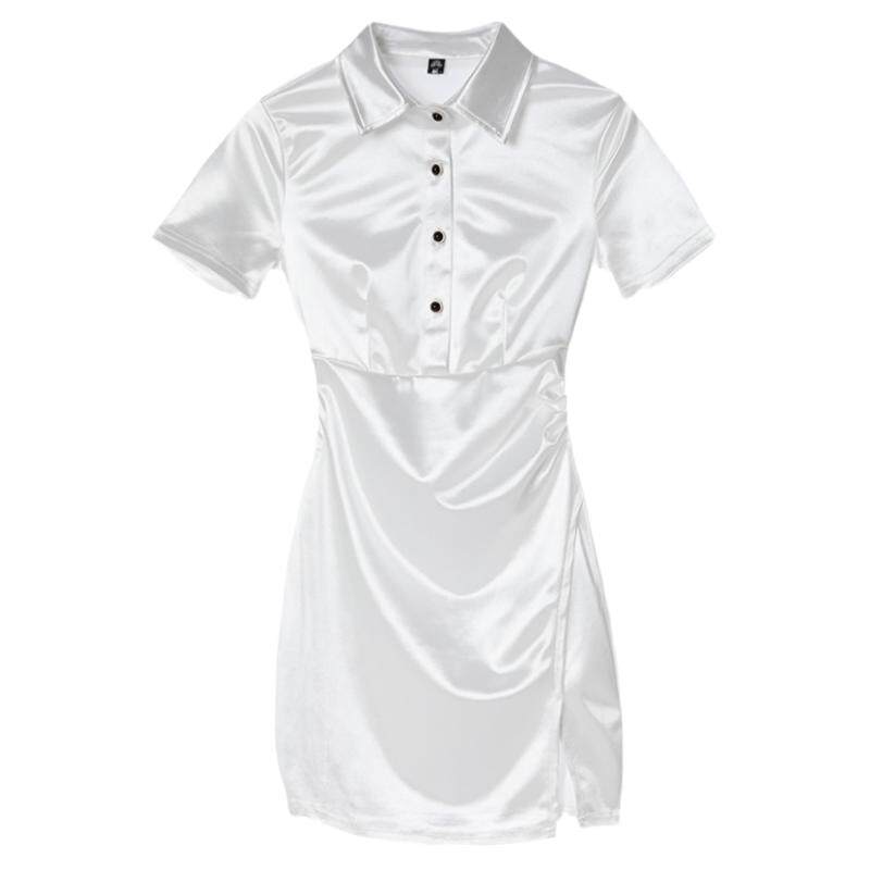 足浴旗袍裙女秋季2021年性感桑拿技师服绸缎夜场工作服显瘦时尚潮