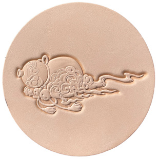 厚款头层牛皮防磨置物垫文玩皮雕杯垫桌面饰品圆形皮垫DIY收纳垫