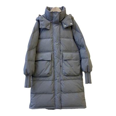 韩版小个子中长款羽绒服白鸭绒