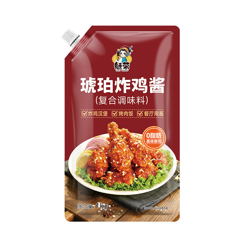 琥珀炸鸡酱韩式炸鸡酱韩国炸鸡店甜辣酱炸鸡酱果酱蘸酱琥珀炸鸡酱
