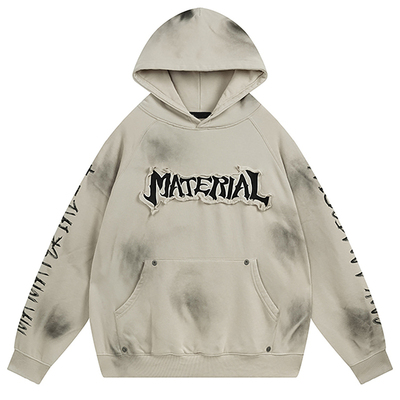 MRNEARLY美式复古套头连帽卫衣男