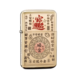 ZORRO佐罗全新升级三代原铜光板精雕吸金黄铜内胆砂轮煤油打火机