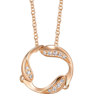 周生生18k金爱情密语钻石项链