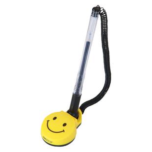 得力前台笔桌面柜台吸盘固定签字笔创意可爱带线绳可粘贴在桌子上笔座防丢电话线台式吧台笔中性笔银行专用笔