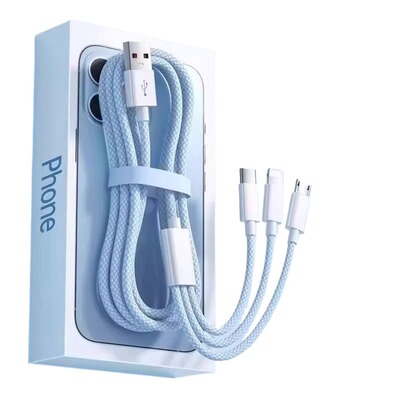 超级闪充120W三合一数据线