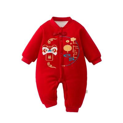 棉恋森婴儿衣服冬季夹棉连体衣