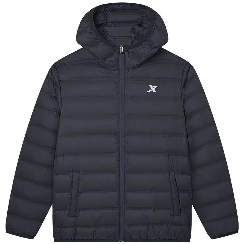 特步童装儿童羽绒服男童轻薄2025秋冬季新款保暖连帽外套女排骨服