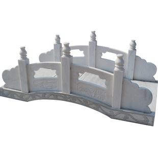 天然大理石石拱桥汉白玉小桥庭院园林公园石雕摆件石板桥可定制