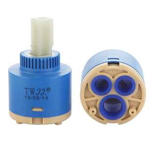 水龙头阀芯陶瓷芯混合冷热配件压盖扳手柄陶瓷片35mm高脚电热40mm