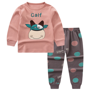 儿童秋衣秋裤套装纯棉春秋薄款男童女童保暖内衣全棉宝宝秋天睡衣