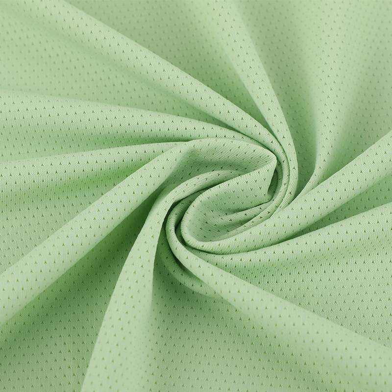 针织锦纶网眼布透气孔运动纳米T恤布料排汗160g吸湿网眼面料