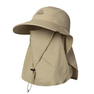 奥尼捷防晒帽渔夫帽面罩户外徒步男全方位一体披肩女士遮阳登山帽