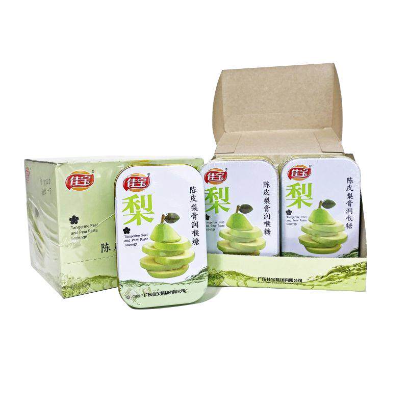 佳宝陈皮梨膏罗汉果润喉糖铁盒秋梨膏糖