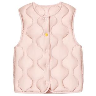 鸭鸭童装儿童轻薄羽绒马甲男女童2025秋冬反季保暖背心大童马夹S