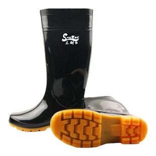 三耐特大码高筒雨鞋水鞋雨靴三防套鞋防滑胶靴胶鞋劳保男款