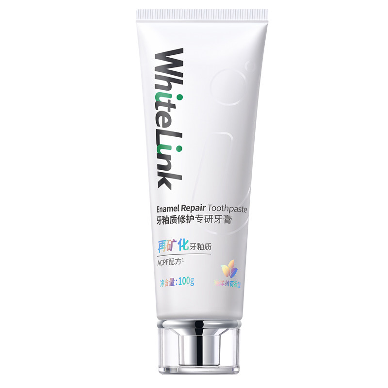 【重磅新品】WhiteLink对白牙釉质修护牙膏美白防蛀含氟小晶盾