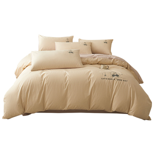 新款纯棉被罩220x240单件200x230cm双人a类全棉被套加厚单独被单