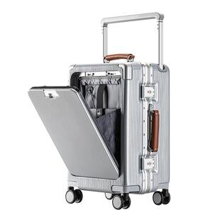 2026新款前置开盖行李箱女20寸商务登机箱宽拉杆旅行密码皮箱子男