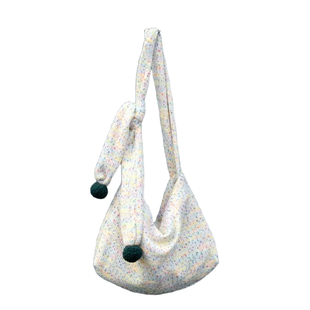 杜九月原创  文艺慵懒复古毛线针织包 小众手作可爱球球单肩斜挎