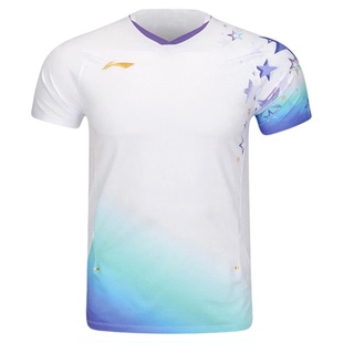 李宁羽毛球服中青队大赛服男女速干运动短袖专业比赛服训练服新品