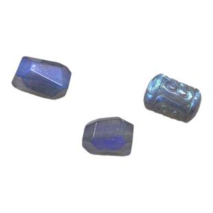 天然水晶拉长石散珠灰月光石随形方糖回纹diy珠宝文玩配件配珠子