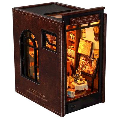 diy手工小屋大侦探书立微缩模型