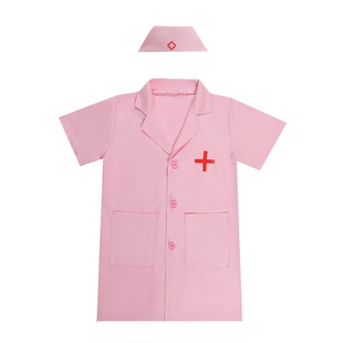 儿童医生护士手术服小孩过家家白大褂幼儿园角色扮服装帽子演出服