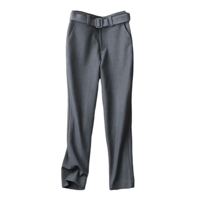 通勤休闲高腰女裤锥形小直筒裤秋