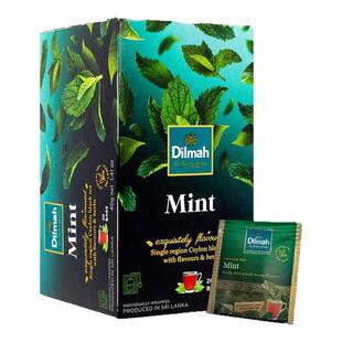 迪尔玛Dilmah斯里兰卡进口茶 薄荷味茶 锡兰红茶茶包 花草茶20片