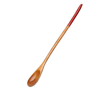 日式实木搅拌棒原木奶粉小勺子迷你可爱咖啡勺冰勺茶匙冷饮超长柄