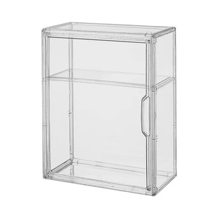 桌面收纳盒小痛柜吧唧整理展示透明塑料亚克力防尘大容量谷子手办