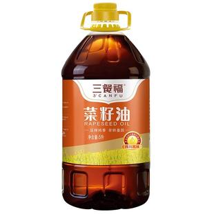 天府好粮油三餐福 非转基因压榨纯香菜籽油食用油5L 国企出品