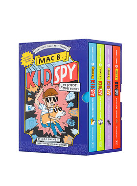 预售英文原版Mac B.Kid Spy超级小特务系列1-4盒装 学乐出版中小学生英语课外扩展阅读桥梁章节书精装儿童启发性的冒险间谍故事书