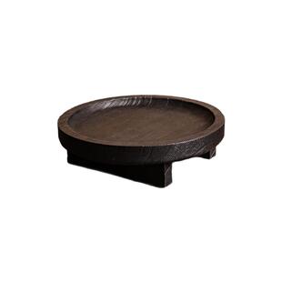 诧寂风水果盘实木佛手柑托盘中式复古木质干果盘喝茶盘民宿糖果盘