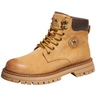 骆驼马丁靴复古英伦男大黄靴