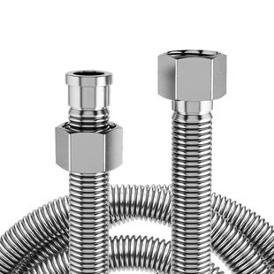 加厚304不锈钢波纹管4分燃气热水器马桶冷热进水软管防爆金属连接