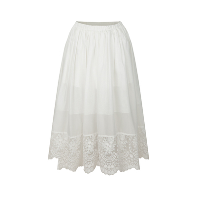 BLUEerror欧根纱蕾丝拼接半身裙